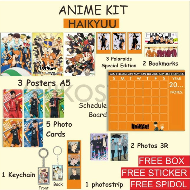 FANKIT HAIKYUU FANKIT ANIME FANKIT CUSTOM FANKIT FREE POSTER STICKER