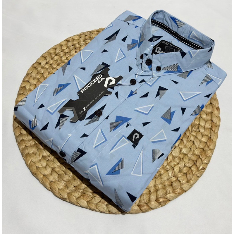 kemeja printing pria lengan pendek / kemeja full motif