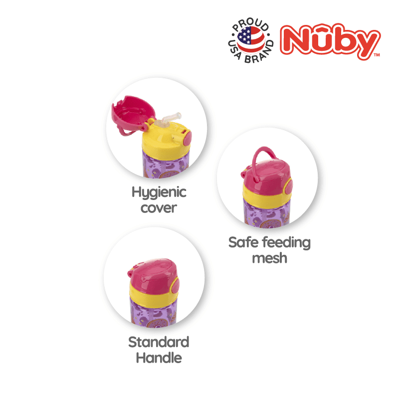 nuby tritan flip it straw cup 532ml