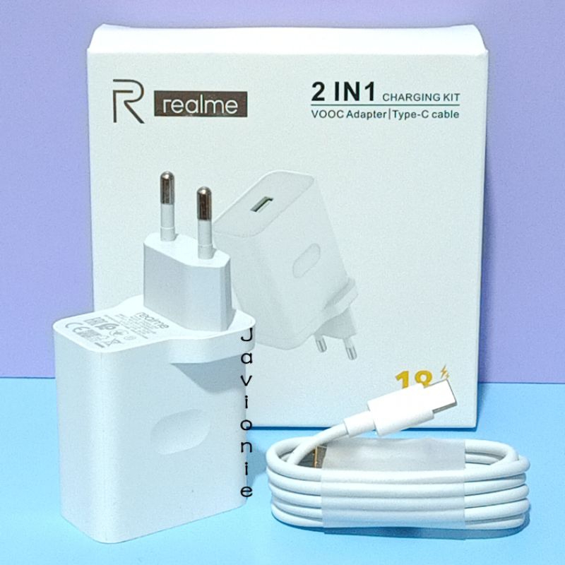 Charger Cas Casan Realme Narzo 20 30A 50A 6i 7i 8i 8 5G C17 C25 C25S C35 Prime ORI Fast Charging Original 18 Watt TYPE C