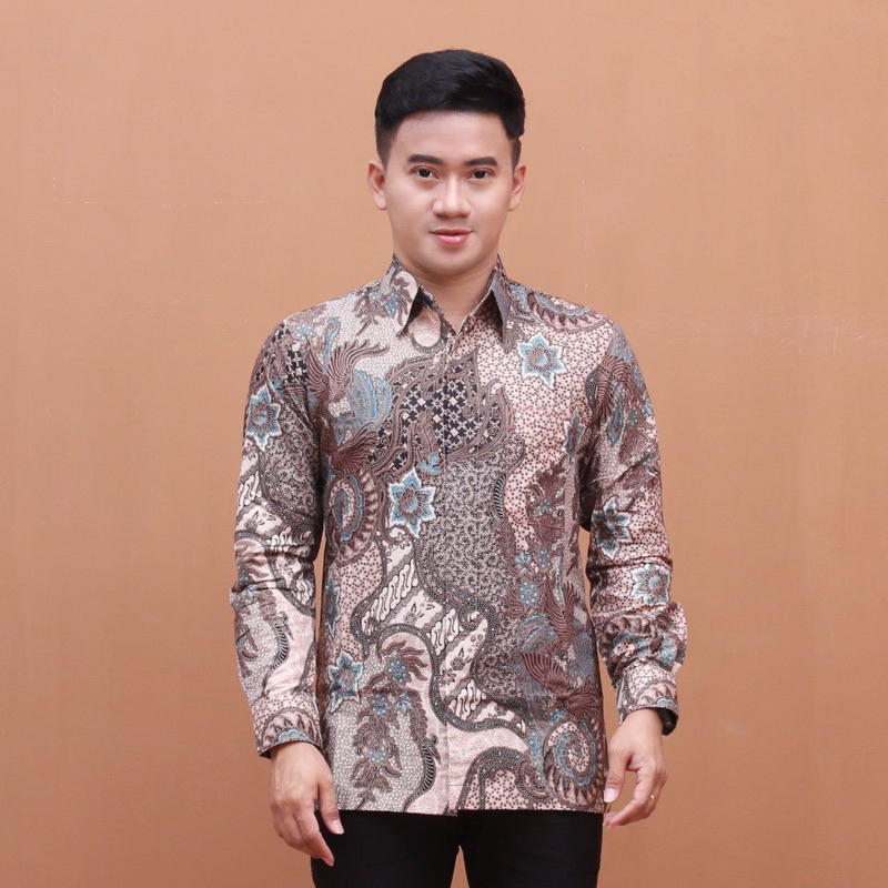 Atasan Couple Batik Tunik Kemeja Batik Pria Lengan Panjang