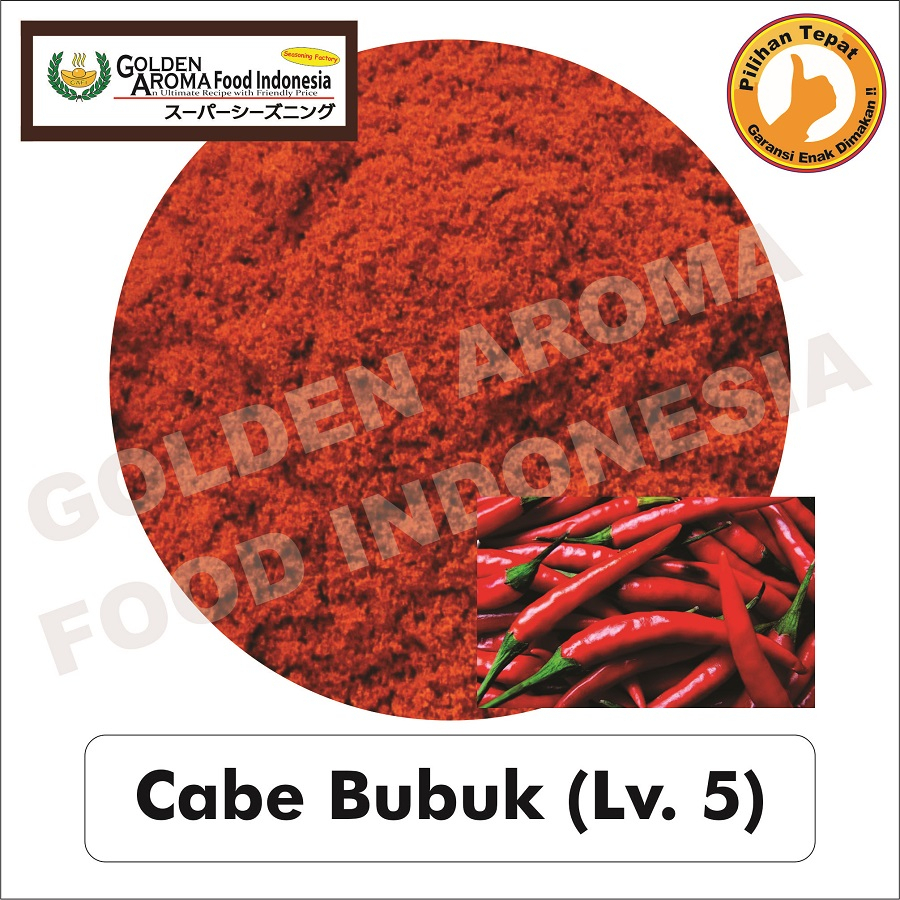 

Cabe Bubuk bumbu masak tabur Pedas Level 5 50gr Bubuk Cabe Pedas Level 5 Murah Enak Chilli Powder