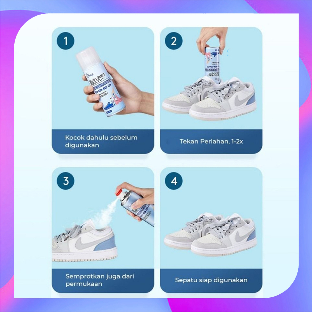 Spray semprot pengharum penghilang bau sepatu