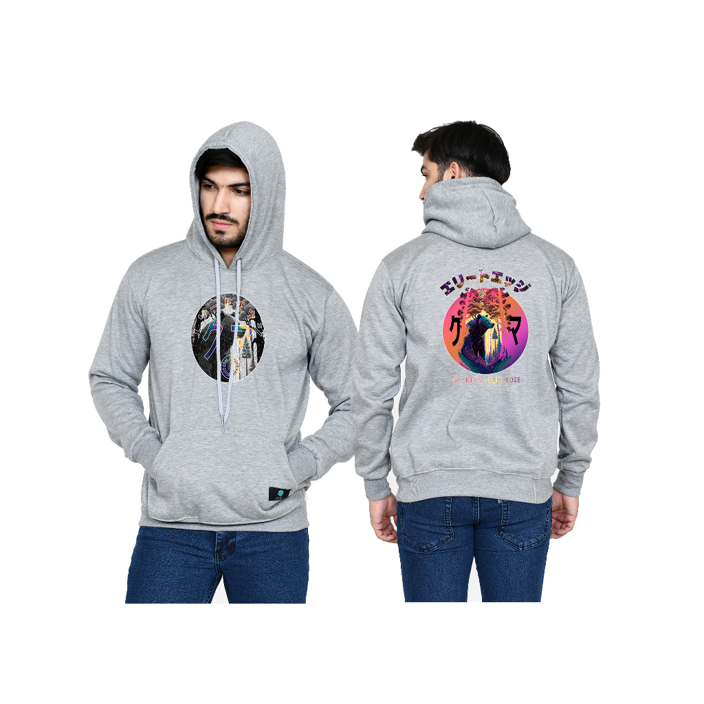 Sweater Hoodie Pria Sablon Bearish Unisex Bahan Katun Flecee Size M -XXL