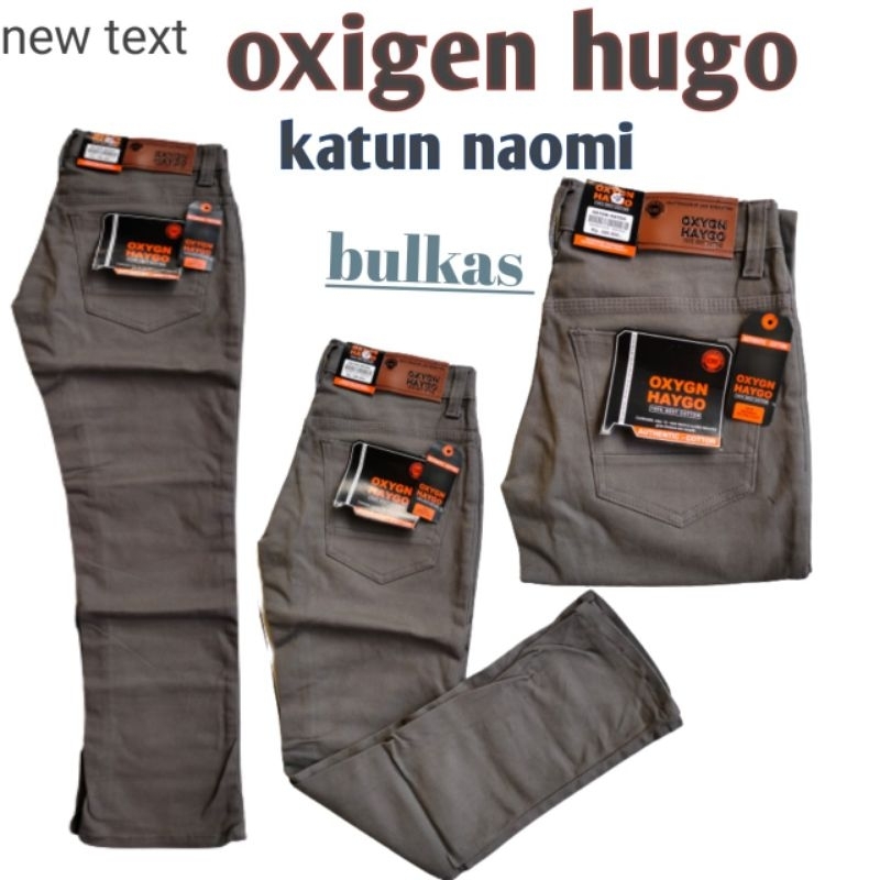 celana bahan katun celana panjang pria celana katun Naomi oxigen hugo