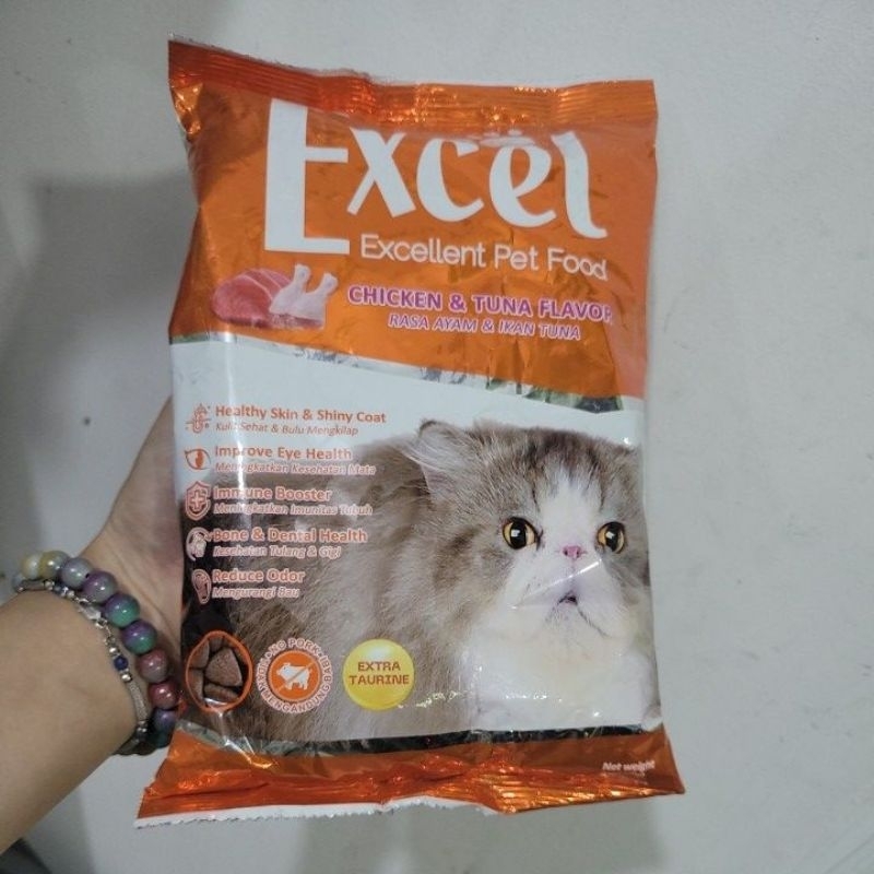 EXCEL ORANGE OREN ORANGE 500G EXTRA TAURINE CHICKEN TUNA FALVOR RASA AYAM IKAN TUNA CAT FOOD MAKANAN PAKAN KUCING