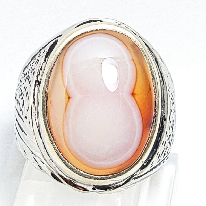 BATU CINCIN NATURAL PICTURE AGATE ANGKA 8 KODE 02515