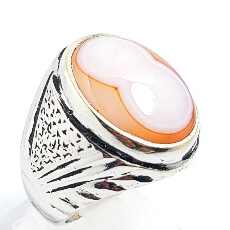 BATU CINCIN NATURAL PICTURE AGATE ANGKA 8 KODE 02515