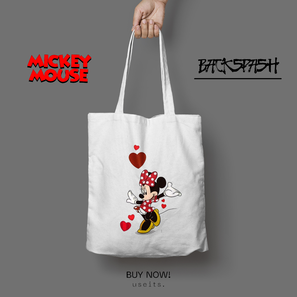 Tas Totebag Mickey Mouse Kartun Pria Wanita