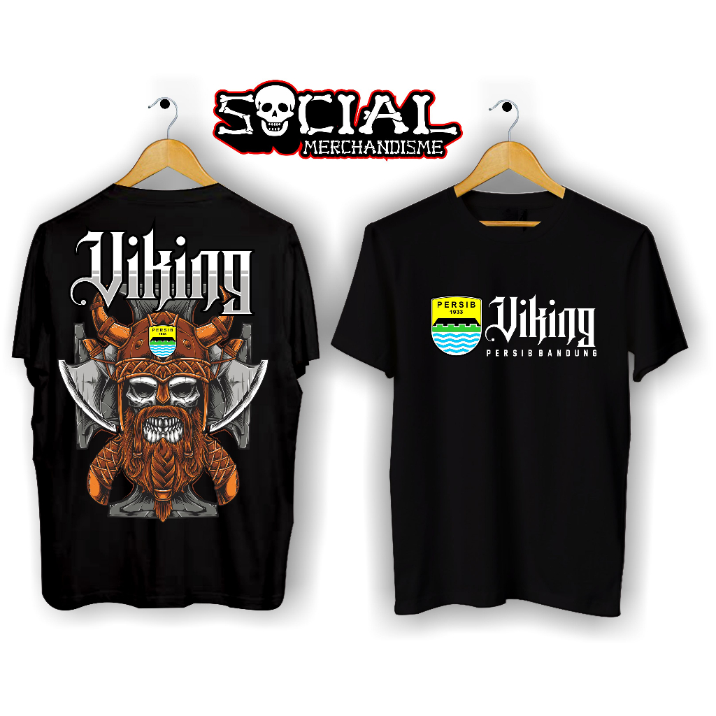 KAOS VIKING PERSIB/BANDUNG/POLOS/HITAM/POLOS