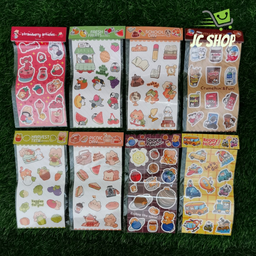 

Stiker Kreatif Dekorasi Model Kue, Roti, Buah / Stiker Diary Merek DG