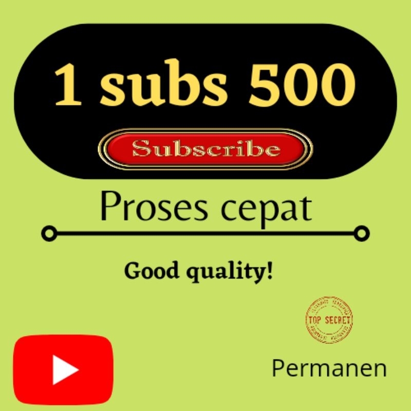 1000 subscriber YouTube permanen aktif Fast