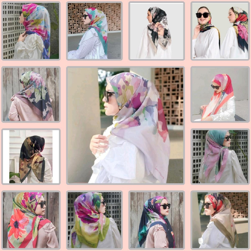10 PCS JILBAB SEGIEMPAT DEENAY MM SERIES ORI MM MOTIF MIX / Nomiq Store