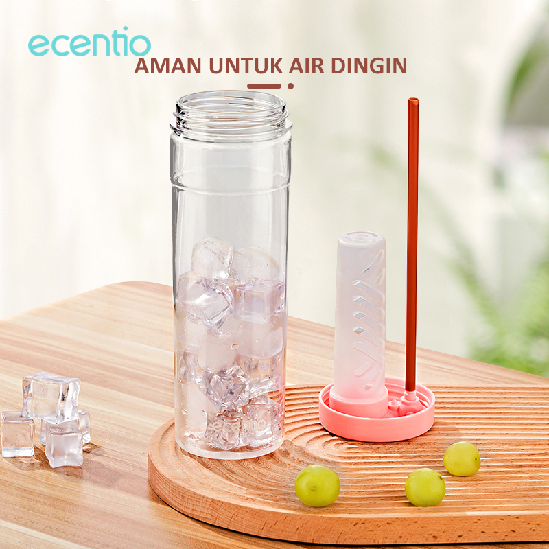 ecentio Botol Minum 780ml DIY sticker cup water / botol BPA Free Anti Tumpah / Tempat Botol Air Minum