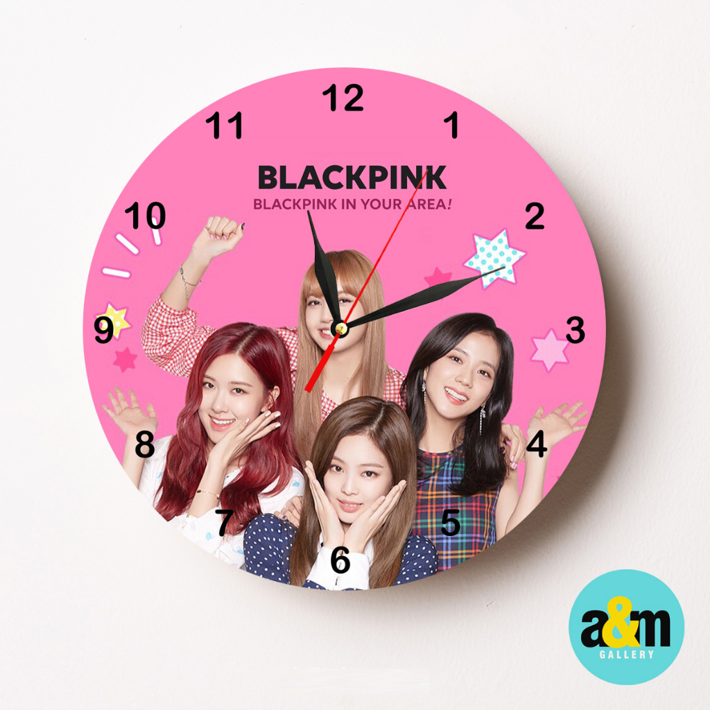 Jam Dinding Kayu BLACKPINK I Jam Dinding K-POP - A&amp;M