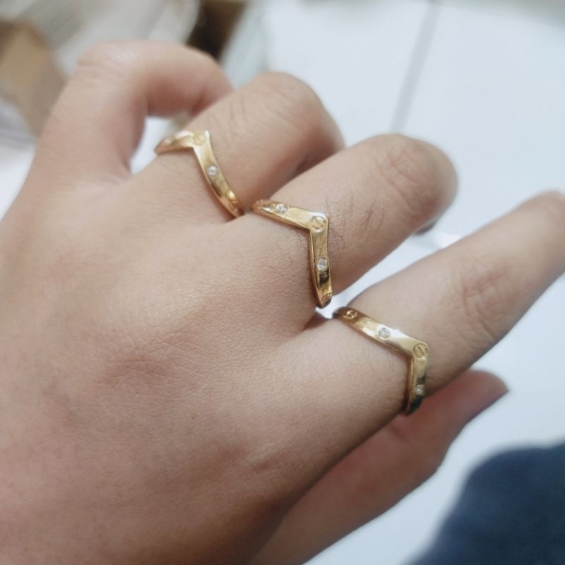 cincin swasa Awet Model Dubai dan Carrtier Ringan lapis emas luar dalam kuning