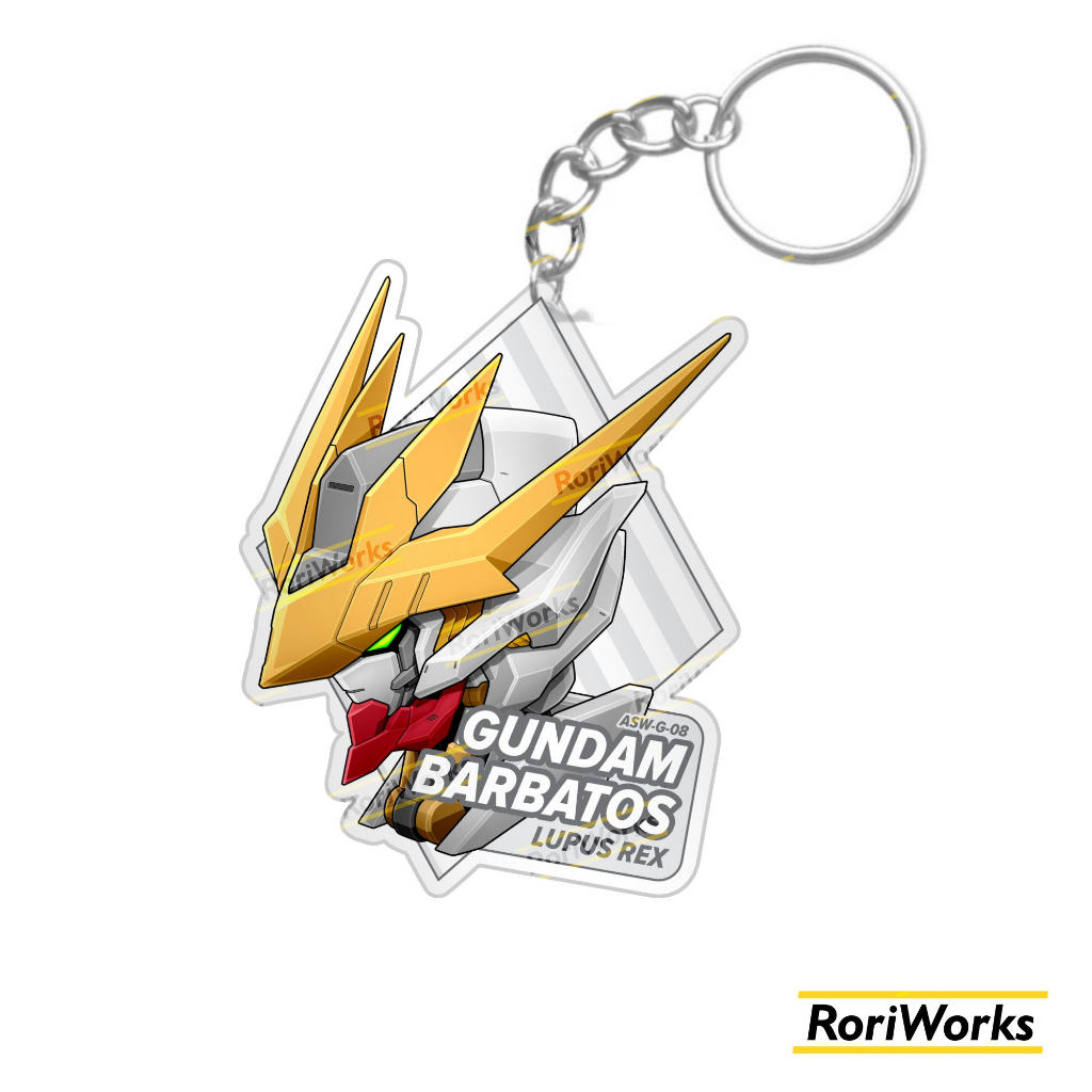 Keychain Anime - Gundam Barbatos Lupus Rex Head