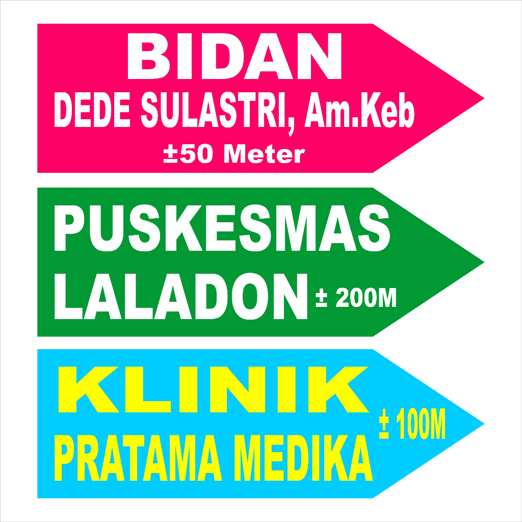 

PROMO COD Plang Akrilik Arah Panah Penunjuk Arah Papan Acrylic Petunjuk Lokasi Bidan Dokter Klinik Kantor 1 Sisi 2 Sisi Ukuran 60cm x 20cm