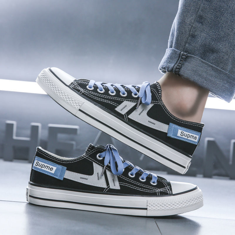 Toread Sepatu Pria Kanvas Model Kekinian Sneakers Tali Berwarna Fashionable Outdoor MC310