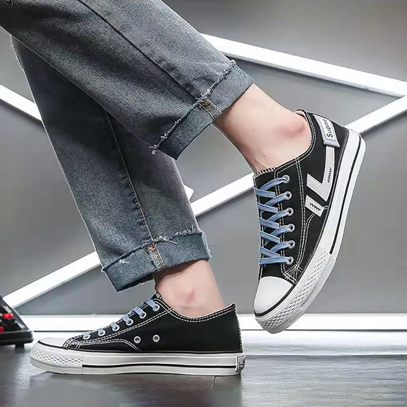 Toread Sepatu Pria Kanvas Model Kekinian Sneakers Tali Berwarna Fashionable Outdoor MC310