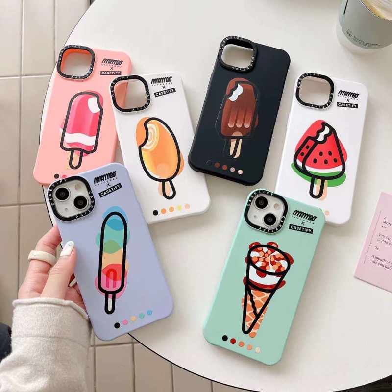 Casetify Pastel Case IceCream Edition Iphone 14 Pro Max 14Pro 14 13ProMax 13Pro 13 12ProMax 12 11Promax 11 FULL COVER TPU CASE