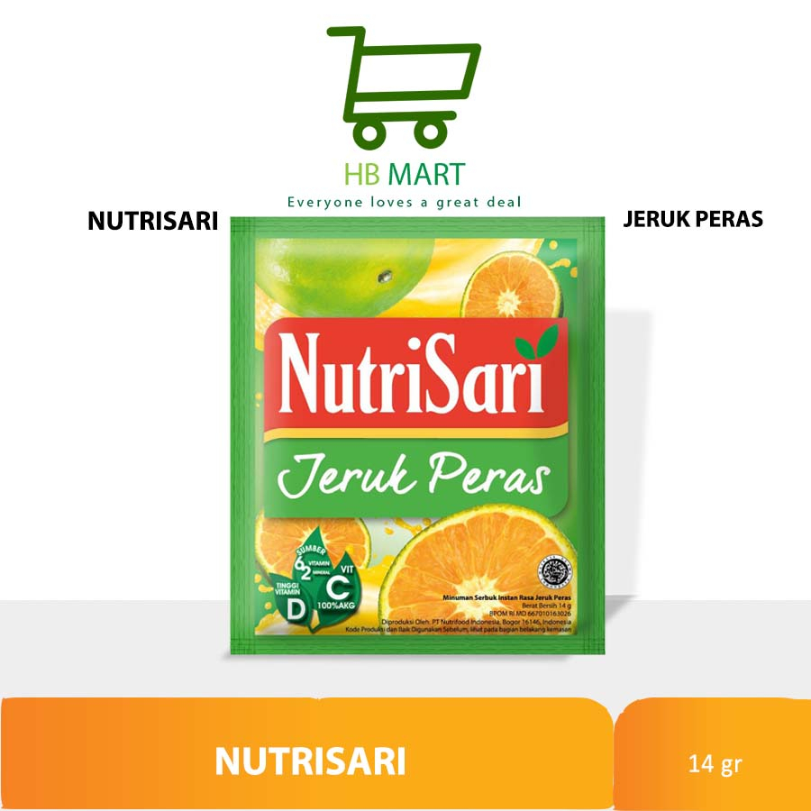 

NUTRISARI NUTRI SARI JERUK PERAS SACHET PACK 5'S X 14GR