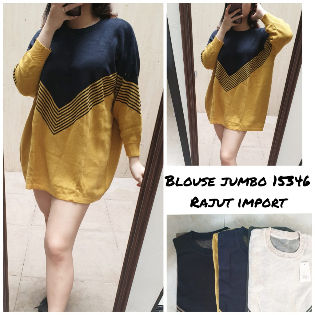 blus bigsize jumbo rajutan wanita