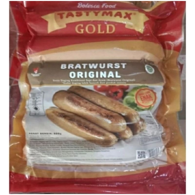

tasty max gold bratwurst original 500 gr / Sosis Beku Tastymax Gold Bratwurst Original 500 gr