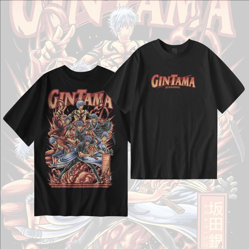 Kaos Akarisora(AKSORA) - Kaos anime Gintama, Gintoki