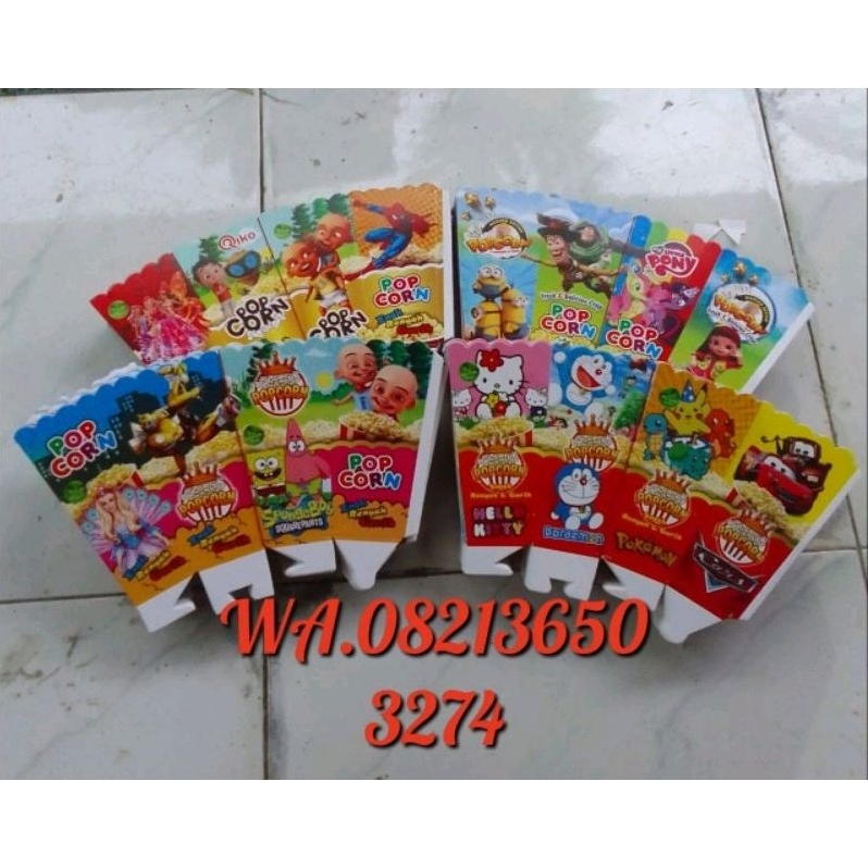 

kertas popcorn uk 12x6/kotak popcron