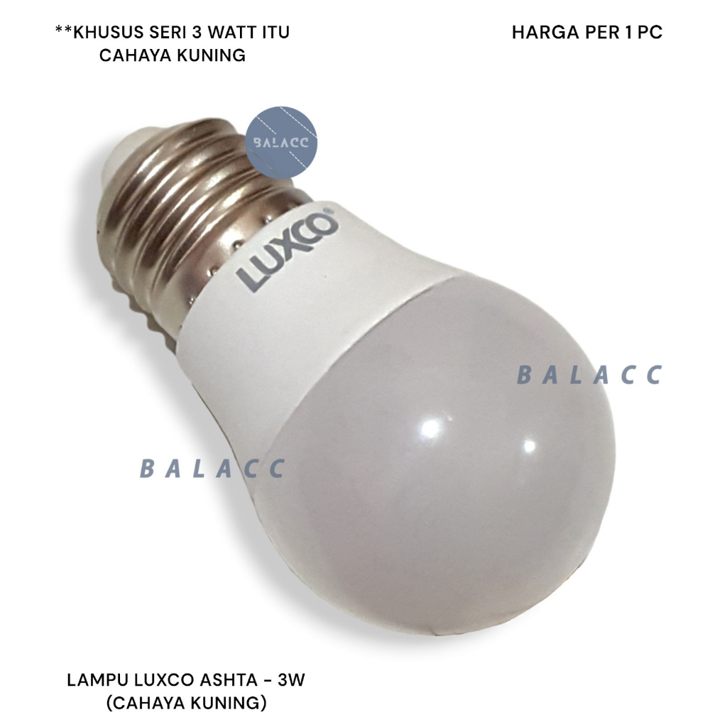 LAMPU LED LUXCO ASHTA 3 WATT 3W PUTIH