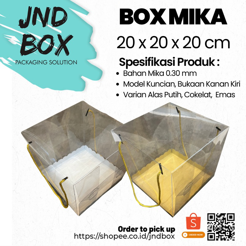 Box Mika Doskue 20,2 x 20,2 x 20 cm (Min Order 2 Pcs)