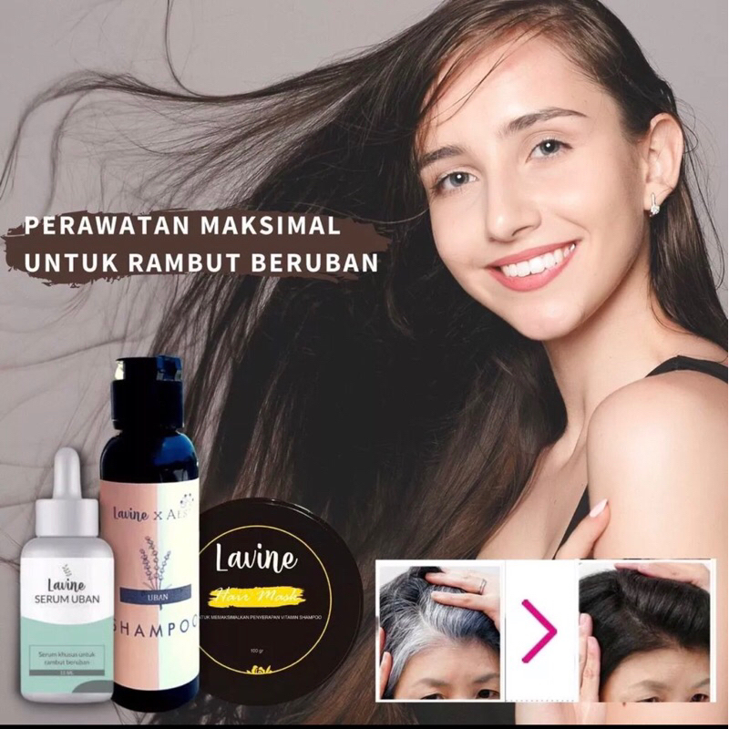 Lavine x Aester Shampo Uban Shampoo Anti Rontok Sampo Melebatkan Rambut