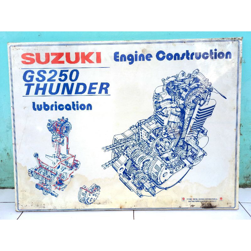poster mesin suzuki gs250 thunder