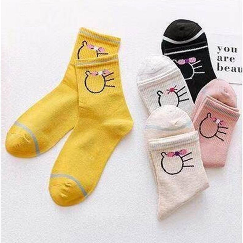 KAOS KAKI Panjang Kaki Motif Gambar Kucing Hello Kitty Kaos Kaki Cute Kaos Kaki Fashion Korea Unisex Cewek Cowok TERLARIS!!