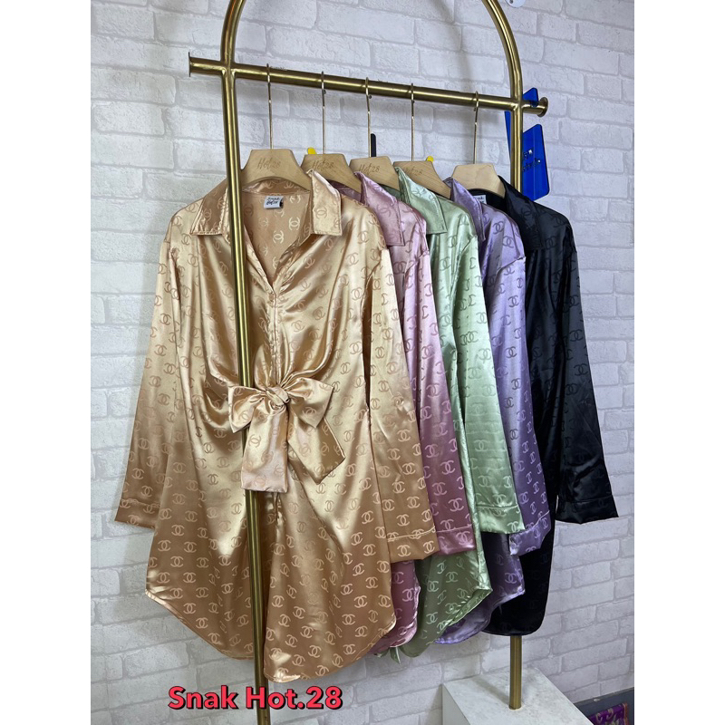 DRESS TUNIK CHNEL SATIN BRAND SNAK HOT28 FASHION WANITA IMPORT BANGKOK