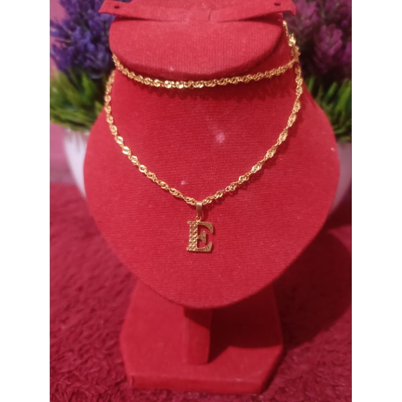 Kalung  Set Liontin Emas Asli 916%/ 22 Karat