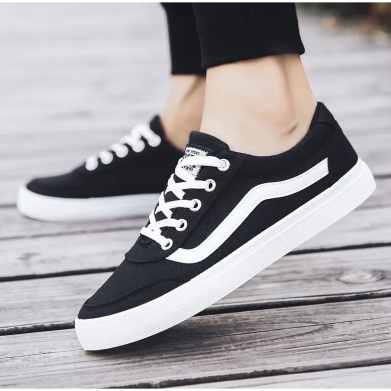 SEPATU SNEAKERS PRIA WANITA VANS77 HITAM TERBARU TERLARIS PALING DI CARI