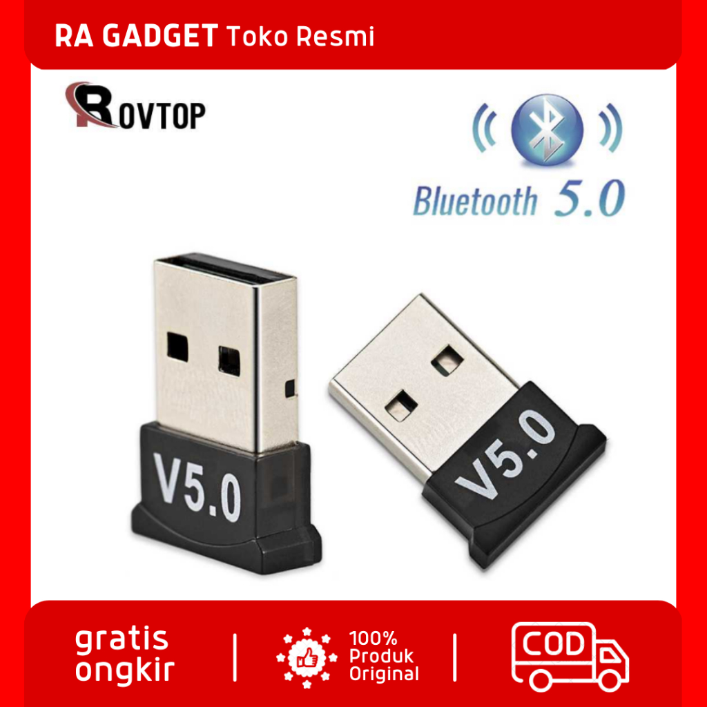 USB Mini Bluetooth 5.0 Receiver Dongle / Adapter USB Receiver Pemancar Audio Musik Bluetooth Bluetoo