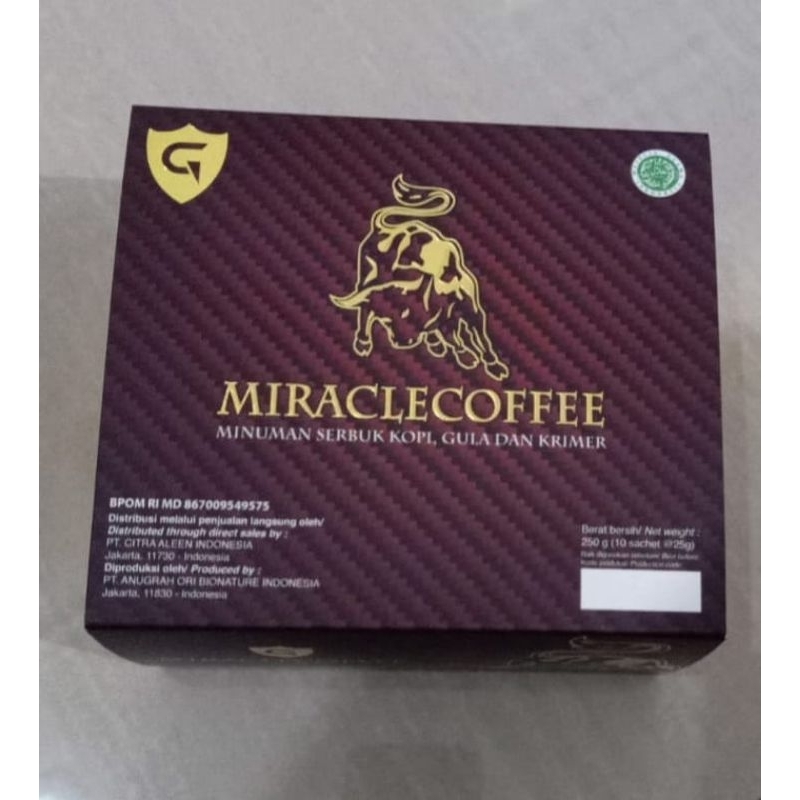 

MIRACLECOFE GOLD / KOPI MIRACLE / KOPI STAMINA / 1Box isi 10 sachet.