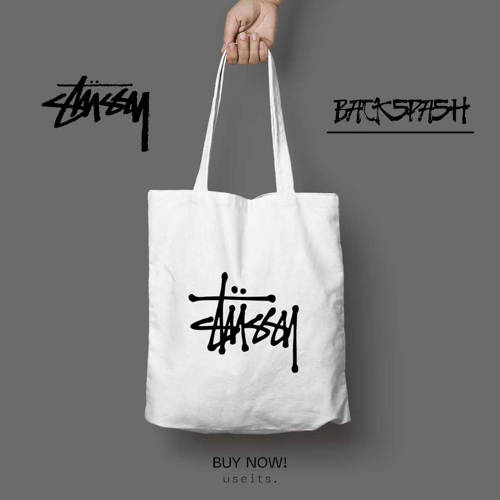 Tas Totebag Stussy Skate Pria Wanita - STUSSY