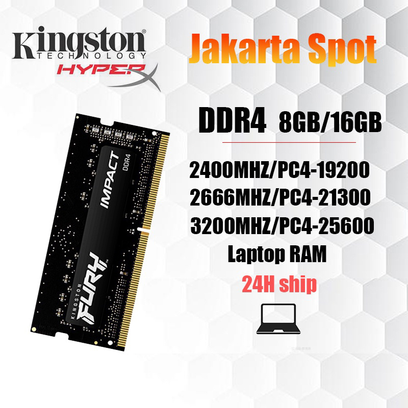 【Jakarta Spot】4GB/8GB/16GB NEW Kingston FURY Laptop RAM  DDR4 2400 2666 3200MHZ SODIMM  memory for notebok