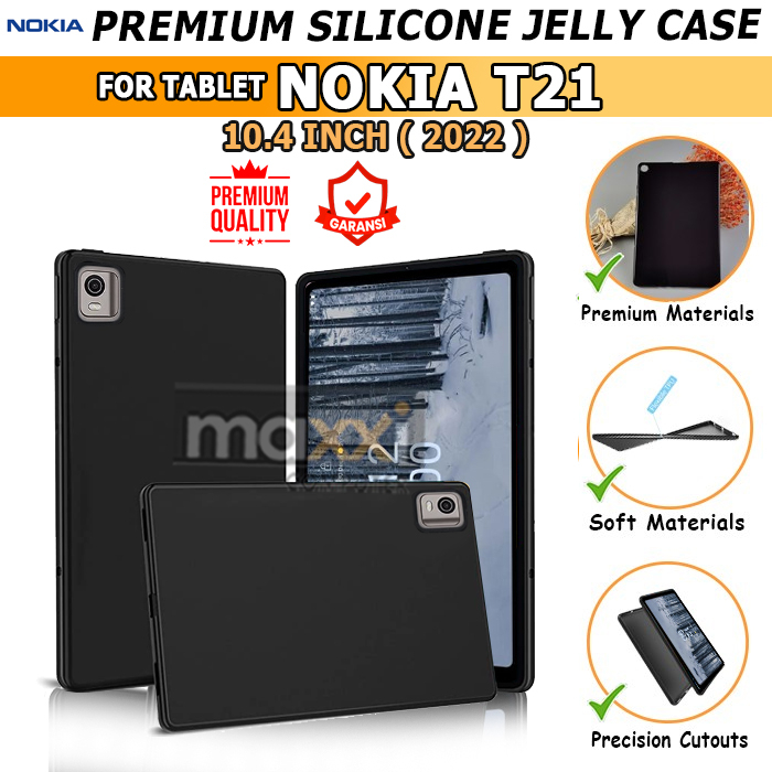 Nokia Tab T21 Tablet 10.4 10,4 10 Inch 2022 Android Gel Softcase Silicone Case Jelly Hitam Silicon S