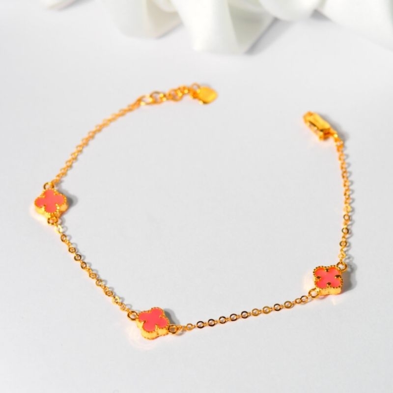 Gelang Emas New Fancy VC 3 Daun - Toko Emas Gadjah