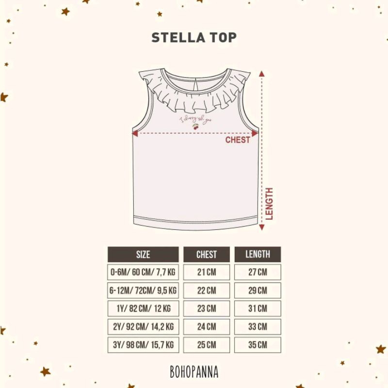 BOHOPANNA - STELLA TOP - Atasan Anak Perempuan