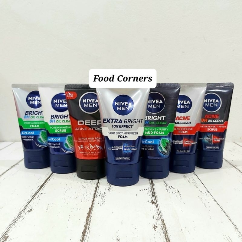 NIVEA MEN Facial Foam 100 ml / Sabun Cuci Muka Nivea Men