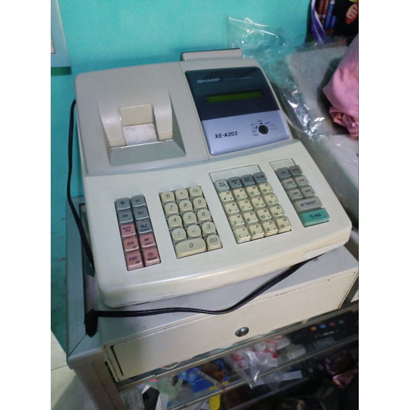 MESIN KASIR / CASH REGISTER SHARP XE A203 bekas normal