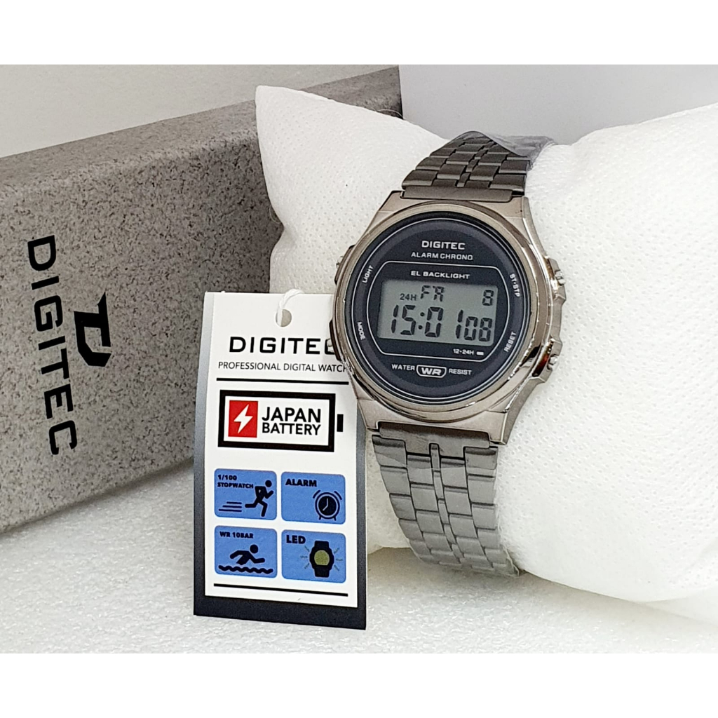 JAM TANGAN DIGITEC 6063 WANITA RANTAI TANGGAL AKTIF DIGITAL DM 3.6CM FREE BOX &amp; BATERAI || JAM TANGAN FASHION DIGITEC WANITA