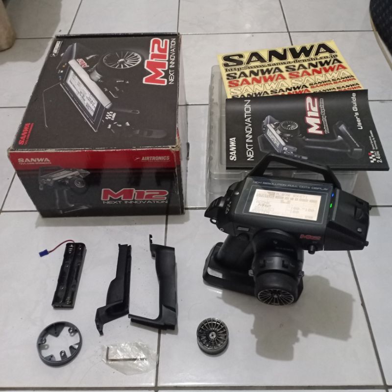 Sanwa M12 Transmitter Remote Control R/C Remot RC Second Komplit