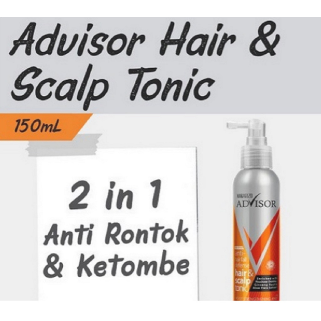 MAKARIZO Advisor Anti Hair Fall Defense Hair &amp; Scalp Tonic 65ml | 145ml | 240ml | Perawatan Rambut Rontok dan Ketombe